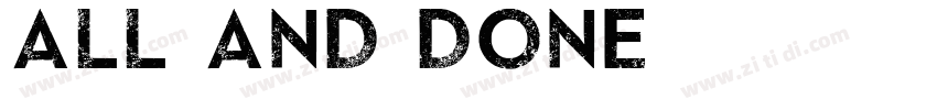 all and done字体转换